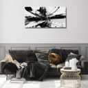 RUIFENGL Black and White Abstract Canvas Prints Wall Art for Office Wall Decor Black & White Graffiti Modern Paintings Artwork Pictures for Living Room Home Decoration Ready to Hang 30"x 60" 