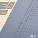 Vonty 2 Pack Standard Pillow Cases - 20x26 Inch, 1800 Thread Count Microfiber Pillowcases Standard Size Grey Pillow Cases Luxury & Soft Embroidered Bed Pillow Covers with Envelope Closure