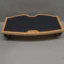 StrongTek Ergonomic Wood Foot Rest for Enhanced Circulation & Comfort, 350lbs Capacity, Rocker Balance Board for Standing Desks, Non-Slip, No Assembly, 18" Wide - Ideal for Office/Home