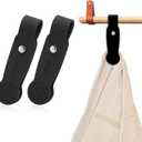 2 Pcs Strong Magnetic Towel Clips for Kitchen, Waterproof Silicone Towel Holder, Multi-Purpose Towel Holder for Bathroom, Kitchen, Outdoor Use (Black)