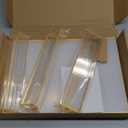 Acrylic Sign Holder 8.5X11 Gold Frames Double-Sided Gold Picture Frames Flyer Holder for Menu Holder Wedding Table Number Holder Photo Frames with Double Sided Stickers-3 Pack