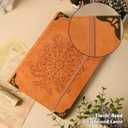 TIEFOSSI A5 Binder 6 Ring Notebook for Women Men, Hardcover PU Leather Journal, Compass Vintage Journal, College Ruled Notebooks for School, Planner, Travel, Work, Organizer (C-Light Brown)