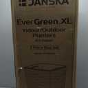 Mueller M-Resin Heavy Duty Tall Planters for Outdoor Plants, Indoor Grande Plant Pots, Boxes, Trees, Flower Pots, 2-Piece Set, 27.5, Modern Design, Built-in Drainage, Front Porch Decor, Dark Grey