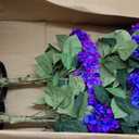 FOTEEWL Artificial Hydrangea Flower Topiary Trees - 2 Sets Faux Silk Flower Potted Plant, UV Resistant Fake Outdoor Hydrangea Bush for Front Door, Farmhouse, Garden, Porch Decor (Purple)