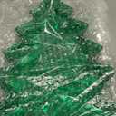 2 Pcs Christmas Tree Shaped Serving Tray Plastic Green Christmas Serving Platter Reusable Xmas Snack Tray Food Holder Appetizer Platter for Winter Xmas Themed Party Supplies Home Decoration