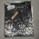 Womens Short Sleeve T Shirts Pleated Dressy Casual Crewneck Loose Fit Tee Trendy Summer Tops Blouses 2025 (Black, XL)