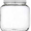 Half Gallon Glass Large Mason Jar Wide Mouth with Airtight Metal Lid - 1/2 Gallon (64oz) Capacity - Pickling, Storing and Canning- BPA-Free Dishwasher Safe- By Kitchentoolz - Made in USA