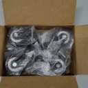 HOLKIE Caster Wheels 2 inch with No Brake Casters Set of 4, Threaded Stem 3/8" -16 x 1 (Diameter 3/8", Length 1") Swivel Set of 4 Heavy Duty Castors Black