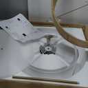 SineRise 18'' Farmhouse Rattan Chandeliers for Dining Room,3-Light Boho Light Fixtures Rattan Pendant Light Fixture with Fabric Shade Drum Chandeliers for Bedroom Dining Room Foyer Kitchen Hallway (Gold)