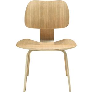 Modway Fathom Mid-Century Modern Molded Plywood Kitchen and Dining Room Chair in Natural,  Product Dimensions 22"D x 25"W x 32.5"H