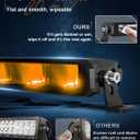 CO LIGHT 50 Inch Curved Single Row LED Light Bar - 240W 70000 Lumens 6000K White Yellow Ambient Light Wiring Harness - Ideal for 12V Truck Off-Road Vehicles ATV and Marine