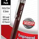 Pentel Sharp Mechanical Pencil, (0.3mm), Extra Fine Line, Brown Barrel, Pack of 4