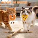 Catnip Toys for Indoor Cats, Silvervine Cat Chew Toys with Natural Loofah & Sisal, Interactive Kitten Teething Toys for Aggressive Chewers, Cute Dental Cat Toy Set with Catnip