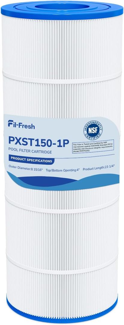 Fil-fresh CC1500 Pool Filter Cartridges Compatible with Hayward XStream CC1500, Replacement for Hayward CCX1500RE, Pleatco PXST150, Unicel C-8316, 150 sq.ft