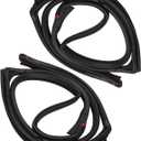 Front Rubber Full Door Weather Strip Seal Kit Fit for Jeep Wrangler JK 2007-2018 Left and Right Side Replace 12303.21 12303.22 55395274AW 55395275AW