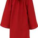 GraduationMall Matte Kindergarten Graduation Gown Cap Set with 2026 Tassel (Red, M)