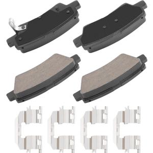 Blue Ceramic Disc Brake Pad Set - Compatible With Select Hyundai Azera Elantra Sonata Kia Amanti Optima Soul REAR HZ1544