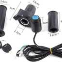 Pwshymi Throttle Grip, Throttle Grip, Handlebar Twist Throttle Grip Scooter Half Twist Throttle Control Handlewith with LED Display Motorcycle Controls Electric Throt