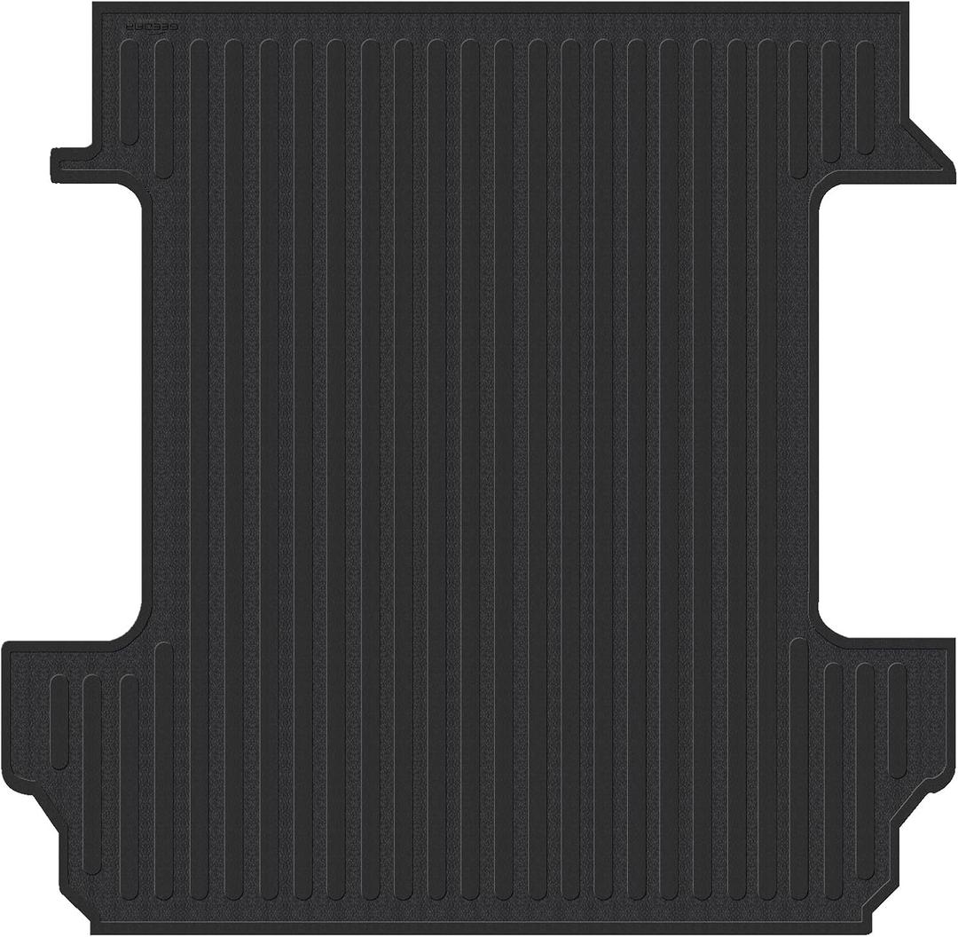 GEEDAR Heavy Duty Rubber Bed Mat for 2019-2026 Chevy Silverado/GMC Sierra 1500 Accessories 5'8'' Vehicle Bed, Bed Liner for Chevy Silverado GMC Sierra 1500, Black