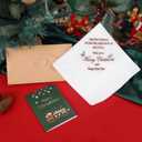 2 x Cotton Christmas Handkerchiefs, Embroidered Holiday Handkerchiefs, Handkerchief Gifts with Blessings for Men & Women