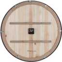 Oldtown Farmhouse Metal & Solid Wood Noiseless Wall Clock (Dark Brown, 24-inch)