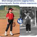 Girls Softball Pants 4T-14 Years Toddler Youth Baseball Tee Ball Pant with Pockets Belt Loops
