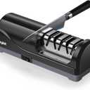 Electric Knife Sharpener for Kitchen, 3-Stage Knife Sharpener Electric with 100% Diamond Abrasives, 20 Precision Angle Guide, Fast & Safe Sharpening for Chef Knives, Home Use & Beginners (Black)