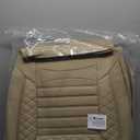 Car Seat Covers Front Pair,Universal Fit for Most Cars,SUV,Sedans and Pick-up Trucks,Automotive Faux Leather Vehicle Cushion Covers(Front Pair,Beige)