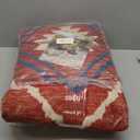 Area Rug 5x7 Rug Machine Washable Non-Slip Low Pile Print Pattern Western Rug for Living Room Bedroom Entryway Tribal Series -Red/Orange