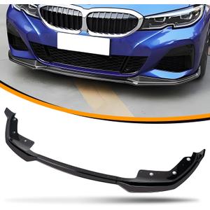 Front Bumper Lip Fit for 2019-2022 BMW G20 G28 M Sport 3 Series Sedan,330i 330e M340i Front Splitter Lip 3PCs Front Spoiler Lip Chin MP Style,Painted Glossy Black