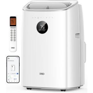 DREO Portable Air Conditioner 318S, 8000 BTU ASHRAE (5000 BTU DOE) Smart AC Unit for Bedroom with Drainage-free Cooling, Fan&Dehumidifier 3 in 1, APP/Voice/Remote, Quiet Standing AC for Room Indoors