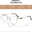 RB. Pilot Retro Cateye Reading Glasses for Women Blue Light Blocking Computer Glasses Spring Hinge Readers