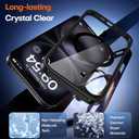 TAURI for iPhone 16 Case, Compatible with MagSafe [Anti-Yellowing] with Screen Protectors, Military-Grade Protection, Shockproof Slim Magnetic Phone Case for iPhone 16 6.1", Black