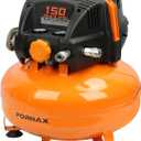 FORNAX Pancake Air Compressor with two couplers, 6 Gallon Portable Electric air compressor, 150 PSI, Oil -Free Air Compressor