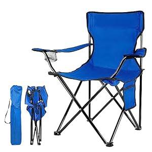 Damei century Folding Camping Chairs, for Beach, Lawn, Yard, Blue