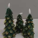 Verdenu 3 Pack Christmas Tree Candles with Remote Timer, Real Wax LED Christmas Tree Candle, Battery Operated Flickering Flameless Candles, for Christmas Holiday Decoration