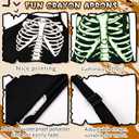 2 x 2PCS Halloween Glow-in-the-Dark Skeleton Apron Couples Cooking Aprons, Luminous Cosplay Costumes for Adults, Family, Teacher, Group, Women, School Party Supplies Decorations (Black, S)