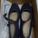 BABUDOG Womens Mary Jane Flats with Strap, Faux Suede Black Flats Shoes, Flats Shoes Women Dressy Comfortable, Size: 9