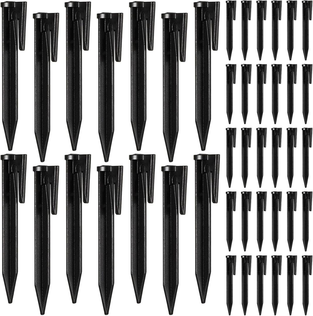 Wenqik 500 Count 3.3' Plastic Boundary Wire Stakes Lawn Pegs Landscape Staples Compatible with Robomow Mower, Husqvarna Automower, Pet Fence, for Use in Garden Lawn Fence