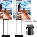 KOOV Poster Stand for Display, Sign Holder Floor Stand, Double Sided Banner Stand with Non-Slip Base, Heavy Duty 75 Height Adjustable Standing Sign Holder for Board Foam (Double-Pole Sign Stand, 1pack)
