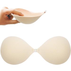 Nimiah Thick Padded Adhesive Bra, Invisible Push up Sticky Bra Add Cup Size Instantly for Women Wedding Dress, Size A