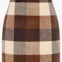IDEALSANXUN Womens High Waist Plaid Skirt Bodycon Pencil Wool Mini Skirts XSmall