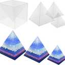 Super Large Clear Silicone Pyramid Molds - 3 Pcs, 4.7''-7.5'' Inner, Silicone Resin Molds for DIY Orgonite, Orgonite Jewelry