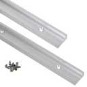 KETIPED 2pc Aluminum 400mm Double-Cut Profile Universal 3/4 Slot T-Track with Predrilled Mounting Holes and Wood Screws,30 Type T Track for Woodworking Jigs and Fixtures,Drill Press Table,(15.75in)-SV