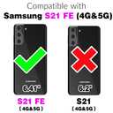 Asuwish Phone Case for Samsung Galaxy S21 FE 5G Wallet Cover with Tempered Glass Screen Protector Flip Credit Card Holder Slot Stand Purse Cell S 21 EF S21FE5G UW S21FE 21S G5 6.4 inch Women Men Red