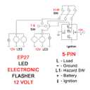 EP27 LED Flasher Relay 5 Pin Fit for 1997-2008 Ford F150 | 1997-2010 Super Duty F250-F550 | 1995-2011 Ranger | LED Electronic Turn Signal & Hazard Warn Realy, Stop Hyper Flash, EP27 Flasher Relay