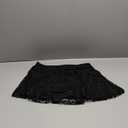 Lopie Women Lace Crochet Swim Skirt Bikini Bottom Swimsuit Board Shorts Skort Swimdress (Large, Black)