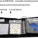 sale Card Display Album,100 pockets and 100 label papers,Used for retail,craft fairs trade shows sell holiday greeting card,postcard,photo,sticker,finished paintings,CD disc (black)