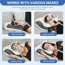 Elviros CPAP Pillow for Sleeping, HSA/FSA Ergonomic Adjustable Height Neck Support Memory Foam Bed Pillow for CPAP Users with Sleep Apnea, Suitable for Side and Back Sleepers Dark Grey, 23.6"L*16.14"W*4.92/5.1"H