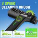 Electric Grill Brush, Cordless Rechargeable BBQ Grill Cleaning Brush, 180 Adjustable Angle, 3-Speed Motor, Stainless Steel Head, Electric Grill Cleaner for Outdoor Grill, Gas BBQ Grates & Griddles
